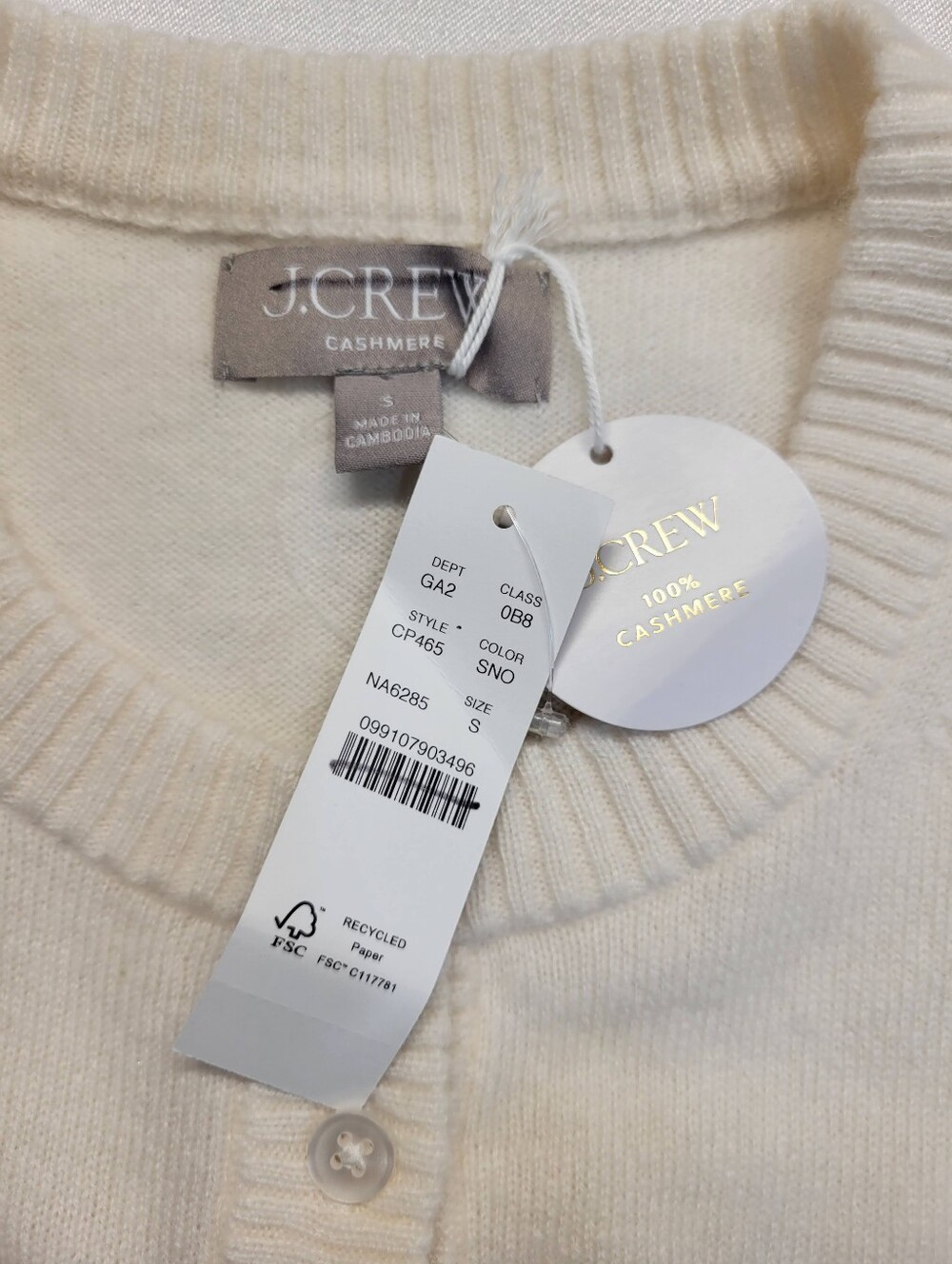 J Crew Perfect cashmere cardigan CP465 Size S - Picture 6 of 7